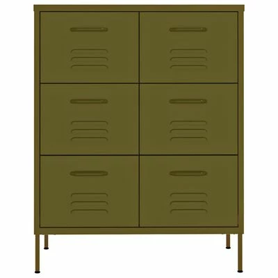 Best deal π VidaXL Drawer Cabinet Olive Green 31.5"x13.8"x40" Steel π 3 Best deal π VidaXL Drawer Cabinet Olive Green 31.5"x13.8"x40" Steel π - Image 3