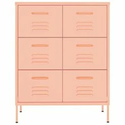 Hot Sale 🤩 VidaXL Drawer Cabinet Pink 31.5"x13.8"x40" Steel 💯 -Cabinets & Storage Sales image 3 336148