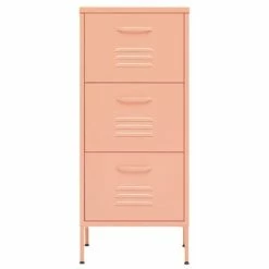 Best deal 🎁 VidaXL Storage Cabinet Pink 16.7"x13.8"x40" Steel ✔️ -Cabinets & Storage Sales image 3 336184