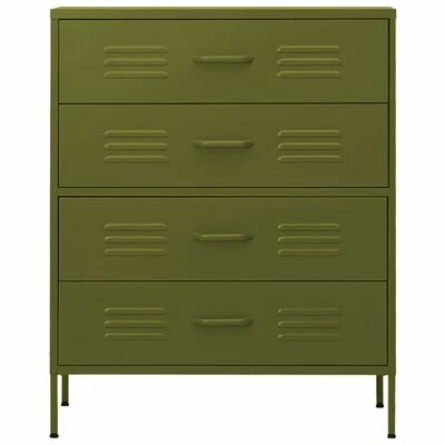 Cheap π VidaXL Chest of Drawers Olive Green 31.5"x13.8"x40" Steel β€οΈ 3 Cheap π VidaXL Chest of Drawers Olive Green 31.5"x13.8"x40" Steel β€οΈ - Image 3