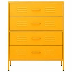 Cheap ๐ VidaXL Chest of Drawers Mustard Yellow 31.5"x13.8"x40" Steel โญ 8 Cheap ๐ VidaXL Chest of Drawers Mustard Yellow 31.5"x13.8"x40" Steel โญ -Cabinets & Storage Sales image 3 336200