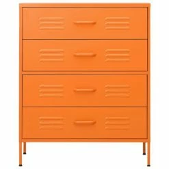 Buy π VidaXL Chest of Drawers Orange 31.5"x13.8"x40" Steel π 8 Buy π VidaXL Chest of Drawers Orange 31.5"x13.8"x40" Steel π -Cabinets & Storage Sales image 3 336201