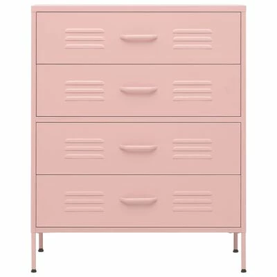 Wholesale π VidaXL Chest of Drawers Pink 31.5"x13.8"x40" Steel π€© 3 Wholesale π VidaXL Chest of Drawers Pink 31.5"x13.8"x40" Steel π€© - Image 3