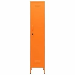 Promo 🎁 VidaXL Locker Cabinet Orange 13.8"x18.1"x70.9" Steel 🔔 -Cabinets & Storage Sales image 3 336255