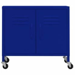Wholesale 😀 VidaXL Storage Cabinet Navy Blue 23.6"x13.8"x22" Steel 🧨 -Cabinets & Storage Sales image 3 336262