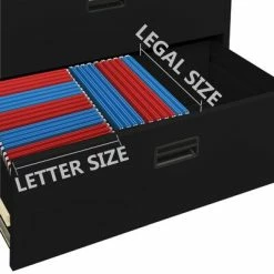 Wholesale 😀 VidaXL Filing Cabinet Black 35.4"x18.1"x28.5" Steel 🌟 -Cabinets & Storage Sales image 3 336288