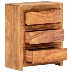 Buy 🔔 VidaXL Drawer Cabinet 23.6"x13"x29.5" Solid Wood Acacia 👍 -Cabinets & Storage Sales image 3 338435