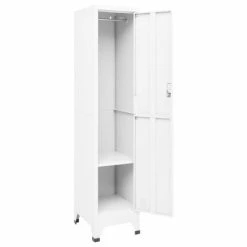 Deals ⭐ VidaXL Locker Cabinet White 15"x17.7"x70.9" Steel 🔥 -Cabinets & Storage Sales image 3 339772