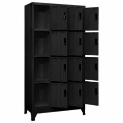 Cheapest ✨ VidaXL Locker Cabinet Black 35.4"x17.7"x70.9" Steel 👏 -Cabinets & Storage Sales image 3 339814