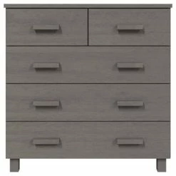 Best deal ⭐ VidaXL Sideboard Light Gray 31.1"x15.7"x31.5" Solid Wood Pine 🎁 -Cabinets & Storage Sales image 3 340423