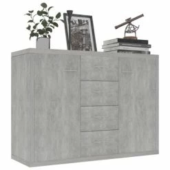 Best reviews of π VidaXL Sideboard Concrete Gray 34.6"x11.8"x25.6" Engineered Wood π 8 Best reviews of π VidaXL Sideboard Concrete Gray 34.6"x11.8"x25.6" Engineered Wood π -Cabinets & Storage Sales image 3 800688