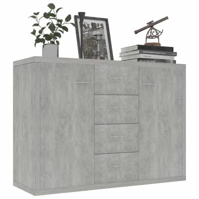 Best reviews of π VidaXL Sideboard Concrete Gray 34.6"x11.8"x25.6" Engineered Wood π 3 Best reviews of π VidaXL Sideboard Concrete Gray 34.6"x11.8"x25.6" Engineered Wood π - Image 3