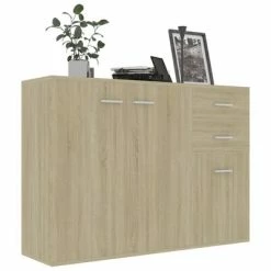 Budget ๐ VidaXL Sideboard Sonoma Oak 41.3"x11.8"x29.5" Engineered Wood โญ 8 Budget ๐ VidaXL Sideboard Sonoma Oak 41.3"x11.8"x29.5" Engineered Wood โญ -Cabinets & Storage Sales image 3 800696