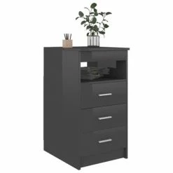 Best deal βοΈ VidaXL Drawer Cabinet High Gloss Gray 15.7"x19.7"x29.9" Engineered Wood π― 8 Best deal βοΈ VidaXL Drawer Cabinet High Gloss Gray 15.7"x19.7"x29.9" Engineered Wood π― -Cabinets & Storage Sales image 3 801813