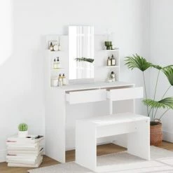Coupon 𧨠VidaXL π Dressing Table with Mirror White 37.8"x15.7"x55.9" π 8 Coupon 𧨠VidaXL π Dressing Table with Mirror White 37.8"x15.7"x55.9" π -Cabinets & Storage Sales image 3 802831