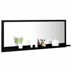 Best deal β€οΈ VidaXL Bathroom Mirror Black 39.4"x4.1"x14.6" Engineered Wood π 8 Best deal β€οΈ VidaXL Bathroom Mirror Black 39.4"x4.1"x14.6" Engineered Wood π -Cabinets & Storage Sales image 3 804590