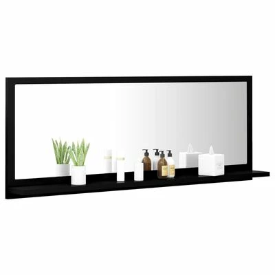 Best deal β€οΈ VidaXL Bathroom Mirror Black 39.4"x4.1"x14.6" Engineered Wood π 3 Best deal β€οΈ VidaXL Bathroom Mirror Black 39.4"x4.1"x14.6" Engineered Wood π - Image 3
