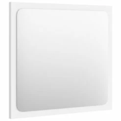 Promo 🎁 VidaXL Bathroom Mirror White 15.7"x0.6"x14.6" Engineered Wood ⌛ -Cabinets & Storage Sales image 3 804598