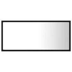 Cheap ⌛ VidaXL LED Bathroom Mirror Black 35.4"x3.3"x14.6" Engineered Wood 😍 -Cabinets & Storage Sales image 3 804933