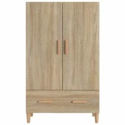 Cheapest 💯 VidaXL Highboard Sonoma Oak 27.6"x12.2"x45.3" Engineered Wood 🤩 -Cabinets & Storage Sales image 3 812531