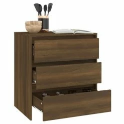 Best reviews of 🤩 VidaXL Sideboard Brown Oak 27.6"x16.1"x29.5" Engineered Wood ⭐ -Cabinets & Storage Sales image 3 813007