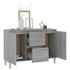 Wholesale 🤩 VidaXL Sideboard Gray Sonoma 40.7"x13.8"x27.6" Engineered Wood 🎁 -Cabinets & Storage Sales image 3 815163