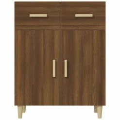 Budget 🧨 VidaXL Sideboard Brown Oak 27.4"x13.4"x35" Engineered Wood 😍 -Cabinets & Storage Sales image 3 817359