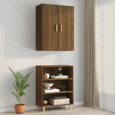 Promo β€οΈ VidaXL Hanging Wall Cabinet Brown Oak 27.4"x13.4"x35.4" π 3 Promo β€οΈ VidaXL Hanging Wall Cabinet Brown Oak 27.4"x13.4"x35.4" π - Image 3