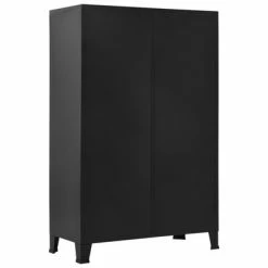 Top 10 😀 VidaXL Wardrobe Industrial Black 35.4"x15.7"x55.1" Steel 🤩 -Cabinets & Storage Sales image 4 145357