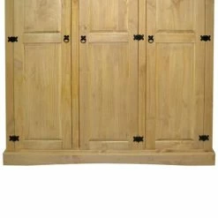 Best Sale 🥰 VidaXL Wardrobe Mexican Pine Corona Range 3 Doors ⌛ -Cabinets & Storage Sales image 4 243733