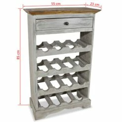 Top 10 🔔 VidaXL Wine Rack Solid Reclaimed Wood 21.7"x9.1"x33.5" 🥰 -Cabinets & Storage Sales image 4 244507