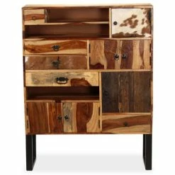 Best Pirce 🔥 VidaXL Sideboard Solid Sheesham Wood 39.4"x11.8"x51.2" 🛒 -Cabinets & Storage Sales image 4 244932