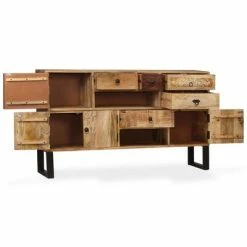 Budget 😉 VidaXL Sideboard Solid Mango Wood 55.1"x11.8"x31.5" 🌟 -Cabinets & Storage Sales image 4 244938