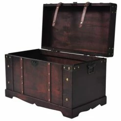 Brand new โค๏ธ VidaXL Vintage Treasure Chest Wood 26"x15"x15.7" ๐ 9 Brand new โค๏ธ VidaXL Vintage Treasure Chest Wood 26"x15"x15.7" ๐ -Cabinets & Storage Sales image 4 245478