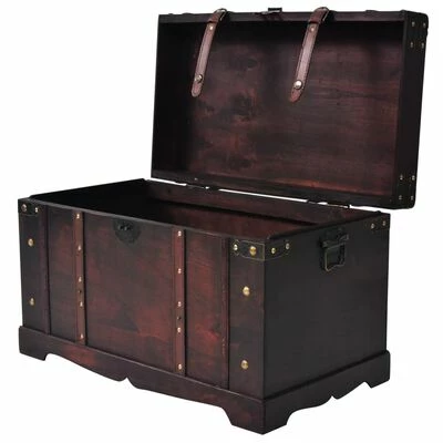Brand new โค๏ธ VidaXL Vintage Treasure Chest Wood 26"x15"x15.7" ๐ 4 Brand new โค๏ธ VidaXL Vintage Treasure Chest Wood 26"x15"x15.7" ๐ - Image 4