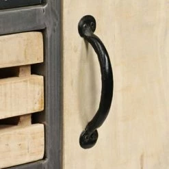 Outlet 💯 VidaXL Sideboard Solid Mango Wood and Steel 25.6"x13"x29.9" ❤️ -Cabinets & Storage Sales image 4 246283