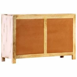Deals 🛒 VidaXL Sideboard Light Pink 43.3"x13.8"x27.6" Solid Mango Wood 🎉 -Cabinets & Storage Sales image 4 247764
