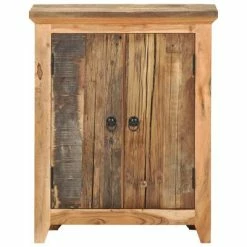 Best deal 🤩 VidaXL Sideboard 23.6"x13"x29.5" Solid Acacia Wood and Reclaimed Wood 🤩 -Cabinets & Storage Sales image 4 320383