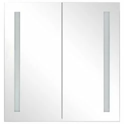 Best deal 🤩 VidaXL LED Bathroom Mirror Cabinet 24.4"x5.5"x23.6" 🎉 -Cabinets & Storage Sales image 4 325542