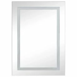Promo ✔️ VidaXL LED Bathroom Mirror Cabinet 19.7"x5.1"x27.6" 🔥 -Cabinets & Storage Sales image 4 325543