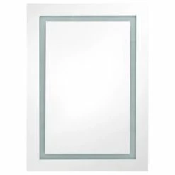 Best reviews of 👏 VidaXL LED Bathroom Mirror Cabinet Shining Black 19.7"x5.1"x27.6" ⌛ -Cabinets & Storage Sales image 4 326489