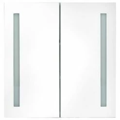 Top 10 🔔 VidaXL LED Bathroom Mirror Cabinet Gray 24.4"x5.5"x23.6" ⭐ -Cabinets & Storage Sales image 4 326520