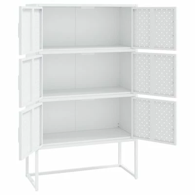 Cheapest ๐ VidaXL Highboard White 31.5"x13.8"x53.1" Steel ๐ 4 Cheapest ๐ VidaXL Highboard White 31.5"x13.8"x53.1" Steel ๐ - Image 4