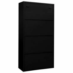 Deals 😉 VidaXL Office Cabinet Black 35.4"x15.7"x70.9" Steel 🥰 -Cabinets & Storage Sales image 4 335944