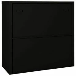 Best Pirce 🥰 VidaXL Sliding Door Cabinet Black 35.4"x15.7"x35.4" Steel 🔔 -Cabinets & Storage Sales image 4 335956