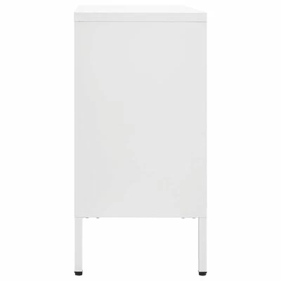 Deals ✔️ VidaXL Sideboard White 41.3"x13.8"x27.6" Steel and Tempered Glass ✔️ 4 Deals ✔️ VidaXL Sideboard White 41.3"x13.8"x27.6" Steel and Tempered Glass ✔️ - Image 4