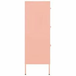 Hot Sale 🤩 VidaXL Drawer Cabinet Pink 31.5"x13.8"x40" Steel 💯 -Cabinets & Storage Sales image 4 336148