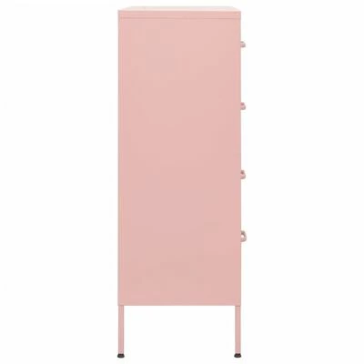 Wholesale π VidaXL Chest of Drawers Pink 31.5"x13.8"x40" Steel π€© 4 Wholesale π VidaXL Chest of Drawers Pink 31.5"x13.8"x40" Steel π€© - Image 4