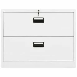 Best deal 😉 VidaXL Filing Cabinet White 35.4"x18.1"x28.5" Steel 💯 -Cabinets & Storage Sales image 4 336286