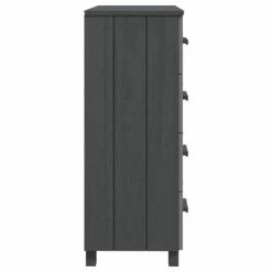 Best Sale 🧨 VidaXL Sideboard Dark Gray 31.1"x15.7"x40.7" Solid Wood Pine 🎉 -Cabinets & Storage Sales image 4 340426